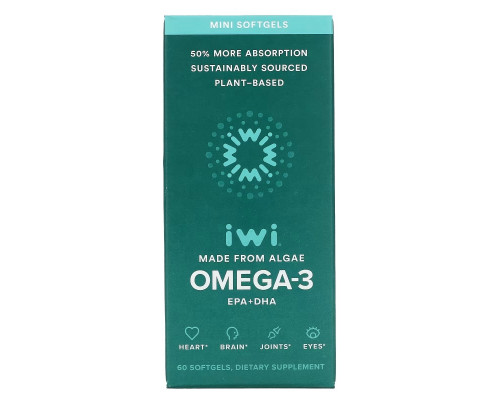 iWi, Omega-3 Mini EPA + DHA, 60 Softgels iWi, Omega-3 Mini EPA + DHA, 60 Softgels
