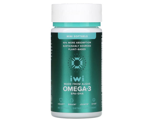 iWi, Omega-3 Mini EPA + DHA, 60 Softgels iWi, Omega-3 Mini EPA + DHA, 60 Softgels
