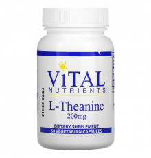 Vital Nutrients, L- Theanine, 200 mg, 60 Vegetarian Capsules