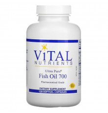 Vital Nutrients, Ultra Pure Fish Oil 700, Lemon, 120 Softgel Capsules
