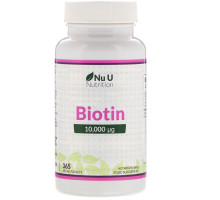 Nu U Nutrition, Biotin, 10,000 µp, 365 Vegan Tablets