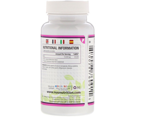 Nu U Nutrition, Biotin, 10,000 µp, 365 Vegan Tablets Nu U Nutrition, Biotin, 10,000 µp, 365 Vegan Tablets