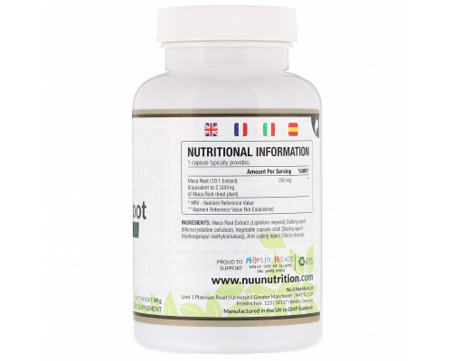 Nu U Nutrition, Maca Root, 2,500 mg, 180 Vegan Capsules Nu U Nutrition, Maca Root, 2,500 mg, 180 Vegan Capsules