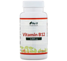 Nu U Nutrition, Vitamin B12, 1,000 µg, 180 Vegetarian Tablets