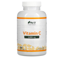 Nu U Nutrition, Vitamin C, 1,000 mg, 180 Vegan Tablets