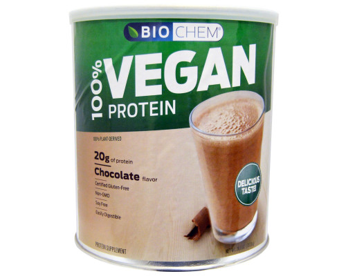 Biochem, 100% Vegan Protein, Chocolate Flavor, 26.0 oz (737.8 g) Biochem, 100% Vegan Protein, Chocolate Flavor, 26.0 oz (737.8 g)