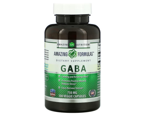 Amazing Nutrition, Gaba, 750 mg, 100 Veggie Capsules Amazing Nutrition, Gaba, 750 mg, 100 Veggie Capsules