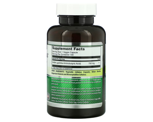 Amazing Nutrition, Gaba, 750 mg, 100 Veggie Capsules Amazing Nutrition, Gaba, 750 mg, 100 Veggie Capsules