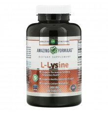 Amazing Nutrition, L-лизин, 1000 мг, 180 таблеток