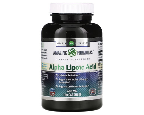 Amazing Nutrition, Alpha Lipoic Acid, 600 mg, 120 Capsules Amazing Nutrition, Alpha Lipoic Acid, 600 mg, 120 Capsules