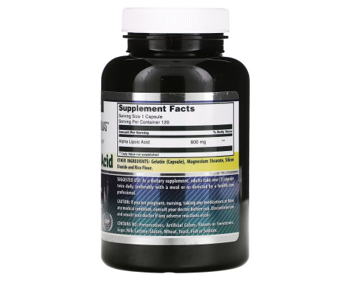 Amazing Nutrition, Alpha Lipoic Acid, 600 mg, 120 Capsules Amazing Nutrition, Alpha Lipoic Acid, 600 mg, 120 Capsules