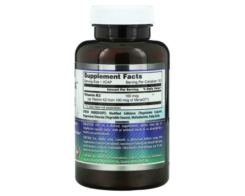 Amazing Nutrition, Vitamin K2, 100 mcg, 120 VCaps Amazing Nutrition, Vitamin K2, 100 mcg, 120 VCaps