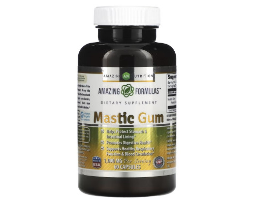 Amazing Nutrition, Mastic Gum, 500 mg, 60 Capsules Amazing Nutrition, Mastic Gum, 500 mg, 60 Capsules