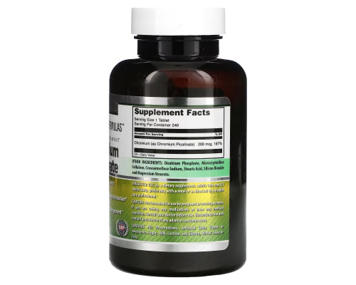 Amazing Nutrition, пиколинат хрома, 200 мкг, 240 таблеток Amazing Nutrition, пиколинат хрома, 200 мкг, 240 таблеток