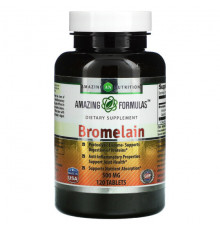 Для пищеварительной системы Amazing Nutrition, Бромелаин, 500 мг, 120 таблеток