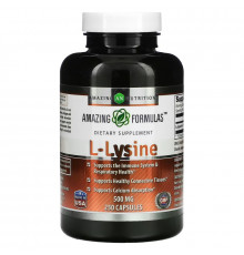 Amazing Nutrition, L-Lysine, 500 mg, 250 Capsules