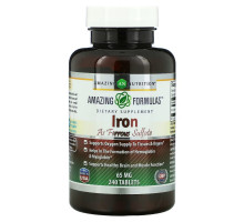 Amazing Nutrition, Iron As Ferrous Sulfate, 65 mg, 240 Tablets