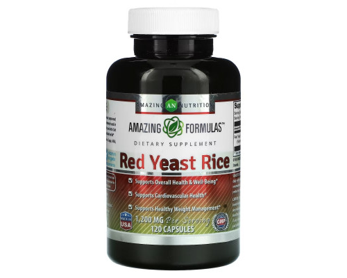 Amazing Nutrition, Red Yeast Rice, 600 mg, 120 Capsules Amazing Nutrition, Red Yeast Rice, 600 mg, 120 Capsules