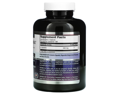Amazing Nutrition, L-Tyrosine, 500 mg, 180 Capsules Amazing Nutrition, L-Tyrosine, 500 mg, 180 Capsules