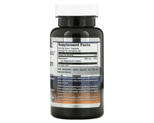 Amazing Nutrition, Magnesium Oxide, 500 mg, 90 Capsules Amazing Nutrition, Magnesium Oxide, 500 mg, 90 Capsules