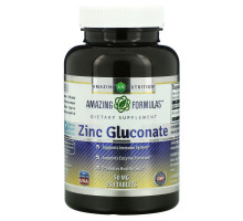 Amazing Nutrition, Zinc Gluconate, 50 mg, 250 Tablets