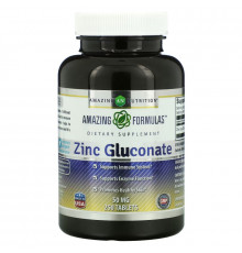 Amazing Nutrition, Zinc Gluconate, 50 mg, 250 Tablets