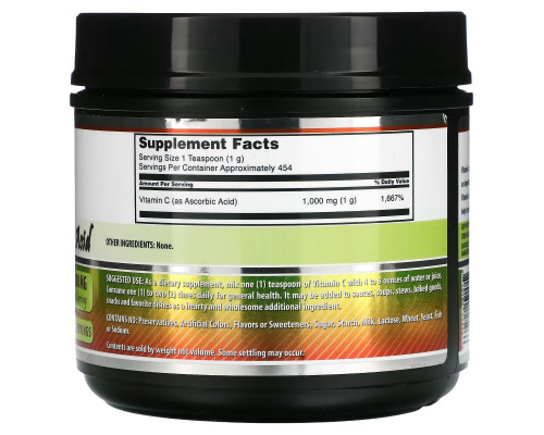 Amazing Nutrition, Vitamin C Ascorbic Acid, 1,000 mg, 1 lb (454 g) Amazing Nutrition, Vitamin C Ascorbic Acid, 1,000 mg, 1 lb (454 g)