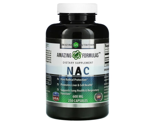 Amazing Nutrition, NAC, 600 мг, 250 капсул Amazing Nutrition, NAC, 600 мг, 250 капсул