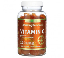 Витамин C Amazing Nutrition, Amazing Gummies, витамин C, апельсин, 120 жевательных таблеток
