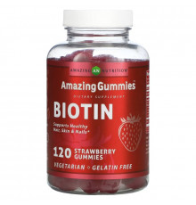 Amazing Nutrition, Amazing Gummies, Biotin, Strawberry, 120 Gummies