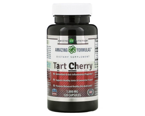 Amazing Nutrition, Tart Cherry, 1,000 mg, 120 Capsules Amazing Nutrition, Tart Cherry, 1,000 mg, 120 Capsules