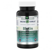 Для волос и ногтей Amazing Nutrition, Биотин, 10 000 мкг, 100 растительных капсул