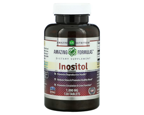 Amazing Nutrition, Инозитол, 1000 мг, 120 таблеток Amazing Nutrition, Инозитол, 1000 мг, 120 таблеток