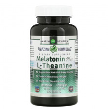 Аминокислоты Amazing Nutrition, Мелатонин с L-теанином, 10 мг, 120 таблеток