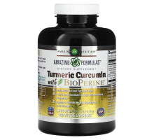 Amazing Nutrition, Turmeric Curcumin with BioPerine, 750 mg, 180 Veggie Capsules