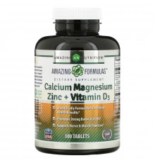 Amazing Nutrition, Кальций, магний и цинк + витамин D3, 300 таблеток