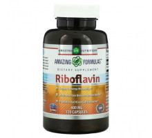 Витамины группы B Amazing Nutrition, Рибофлавин, 400 мг, 120 капсул