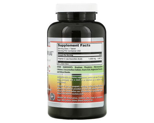 Amazing Nutrition, Витамин C, 1000 мг, 250 таблеток Amazing Nutrition, Витамин C, 1000 мг, 250 таблеток