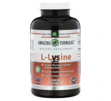 Аминокислоты Amazing Nutrition, L-лизин, 1000 мг, 360 таблеток