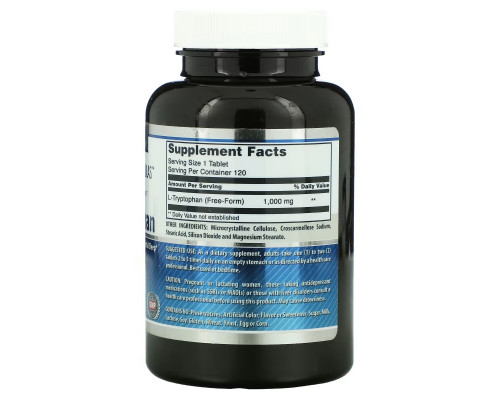 Amazing Nutrition, L-триптофан, 1000 мг, 120 таблеток Amazing Nutrition, L-триптофан, 1000 мг, 120 таблеток