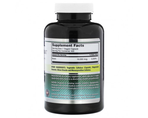 Для волос и ногтей Amazing Nutrition, Биотин, 10 000 мкг, 400 растительных капсул Для волос и ногтей Amazing Nutrition, Биотин, 10 000 мкг, 400 растительных капсул