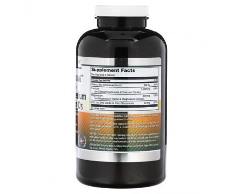 Кальций Amazing Nutrition, Кальций, магний и цинк + витамин D3, 500 таблеток Кальций Amazing Nutrition, Кальций, магний и цинк + витамин D3, 500 таблеток