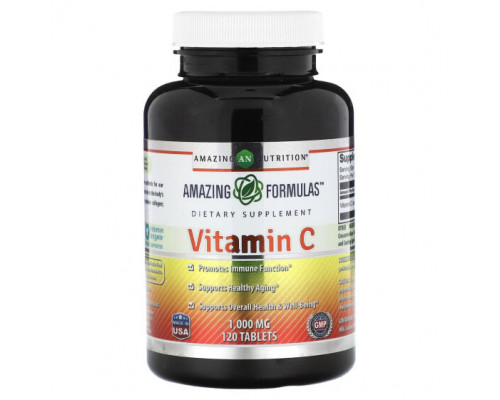 Витамин C Amazing Nutrition, Витамин C, 1000 мг, 120 таблеток Витамин C Amazing Nutrition, Витамин C, 1000 мг, 120 таблеток