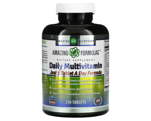 Amazing Nutrition, Daily Multivitamin, 250 Tablets Amazing Nutrition, Daily Multivitamin, 250 Tablets
