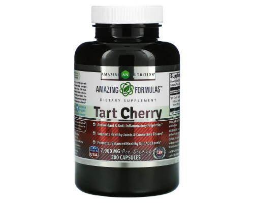 Amazing Nutrition, Tart Cherry, 3,500 mg, 200 Capsules Amazing Nutrition, Tart Cherry, 3,500 mg, 200 Capsules