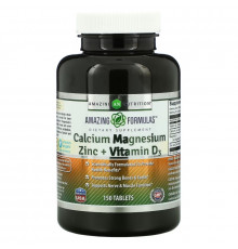 Amazing Nutrition, Calcium Magnesium Zinc + Vitamin D3, 150 Tablets
