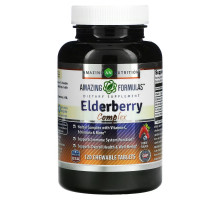 Amazing Nutrition, Elderberry Complex, Berry, 120 Chewable Tablets