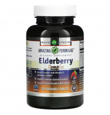 Amazing Nutrition, Elderberry Complex, Berry, 120 Chewable Tablets