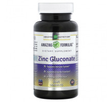 Цинк Amazing Nutrition, глюконат цинка, 50 мг, 120 таблеток