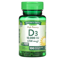 Nature's Truth, Vitamin D3, High Potency, 250 mcg (10,000 IU), 100 Quick Release Softgels